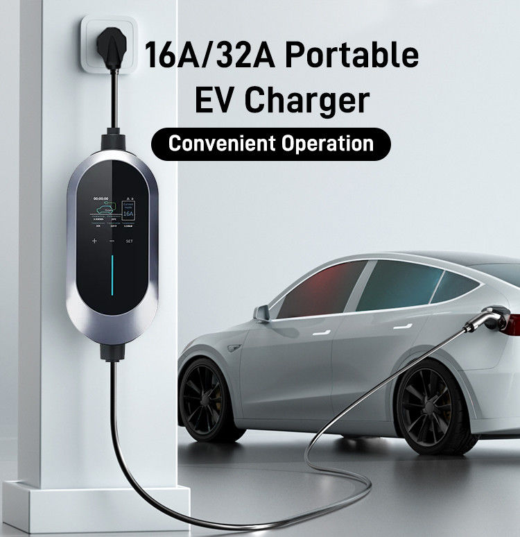 Заряжатель электротранспорта одиночного оружия типа 1 7kw ЕС SAE J1772 портативный