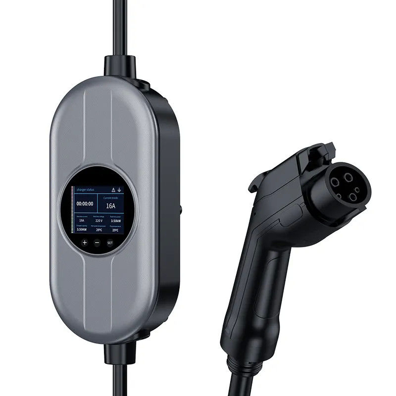 Заряжатель AC EV лампы OLCD IEC типа 2 регулируемый настоящий пилотный портативный водоустойчивый